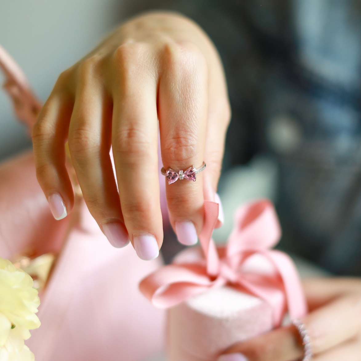 ZAINA™ Sparkling Bow Ring 🎀