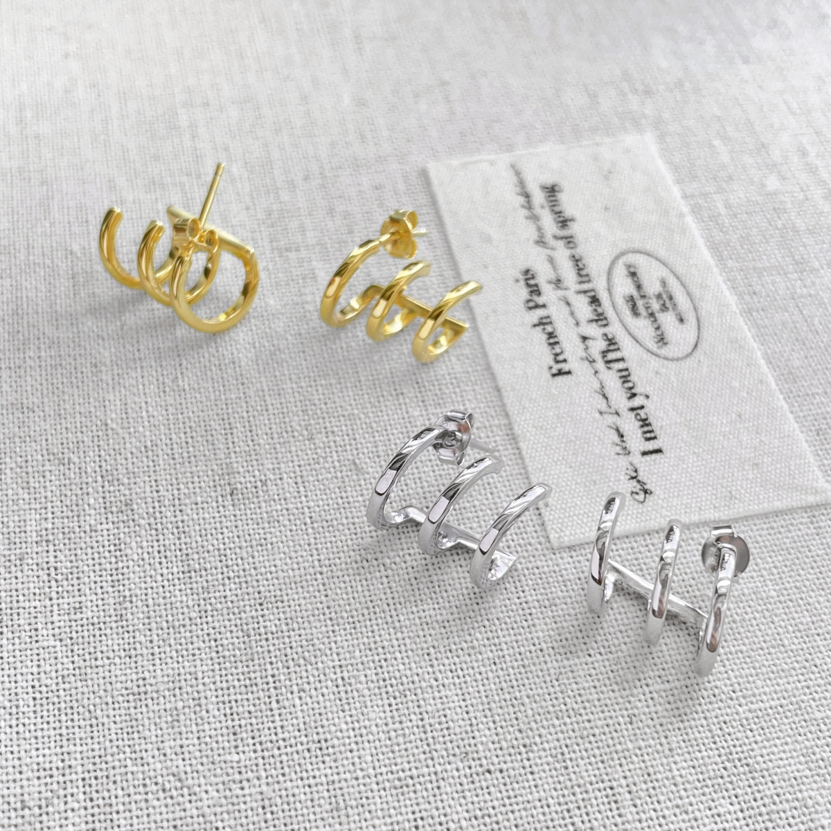 ZAINA™ Silver Triad Earrings 🔱