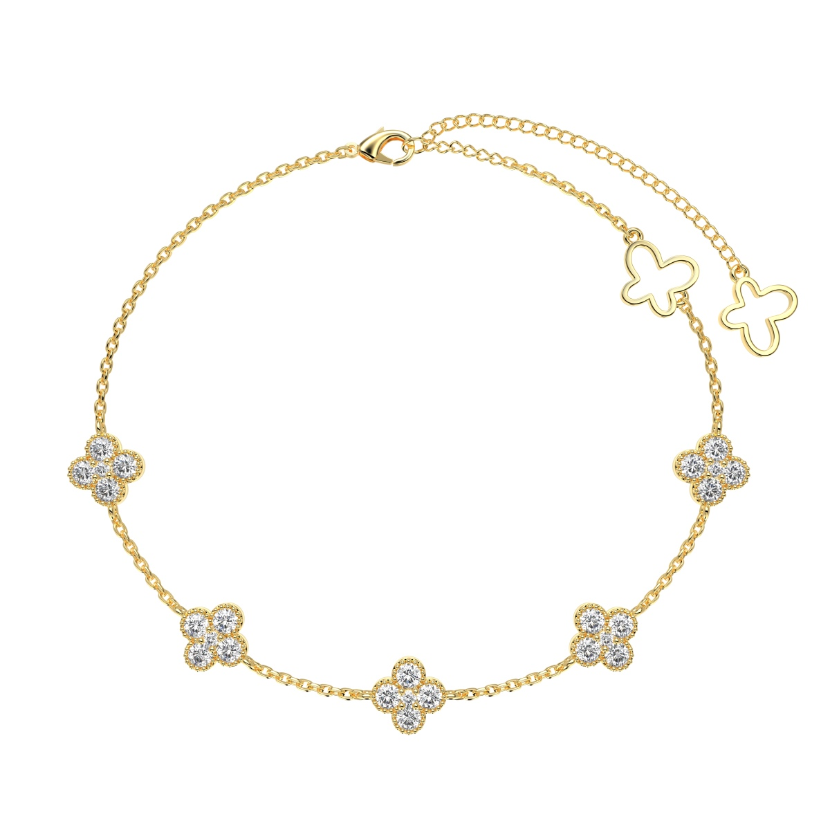 ZAINA™ Lucky Four-Leaf Bracelet 🌸