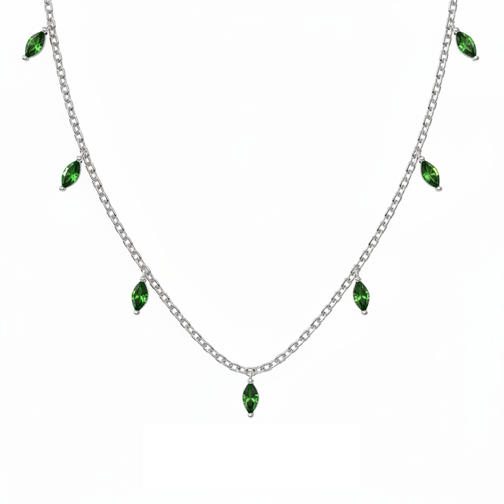 ZAINA™ Emerald Vine Necklace 🌿