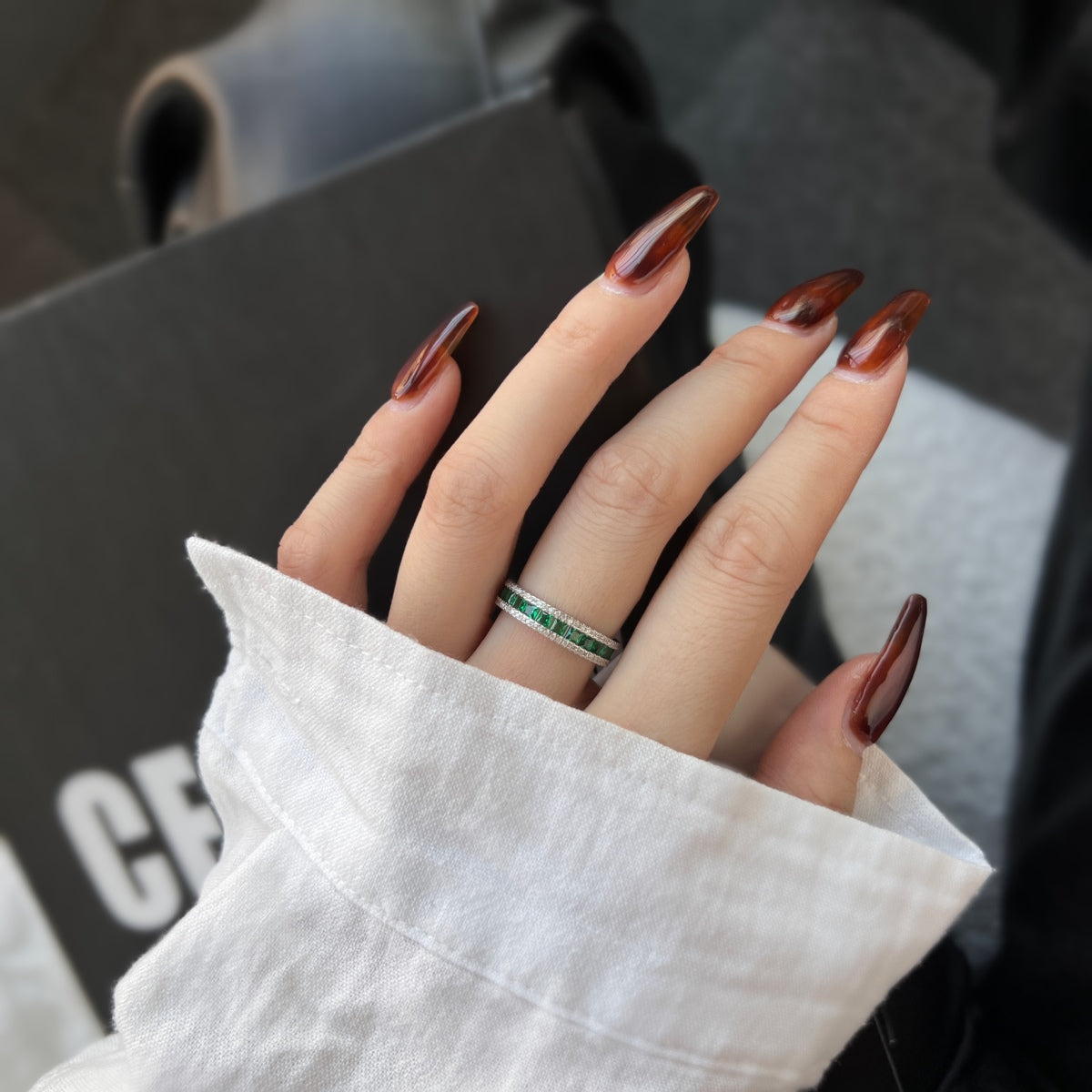 ZAINA™ Emerald Line Ring 💚