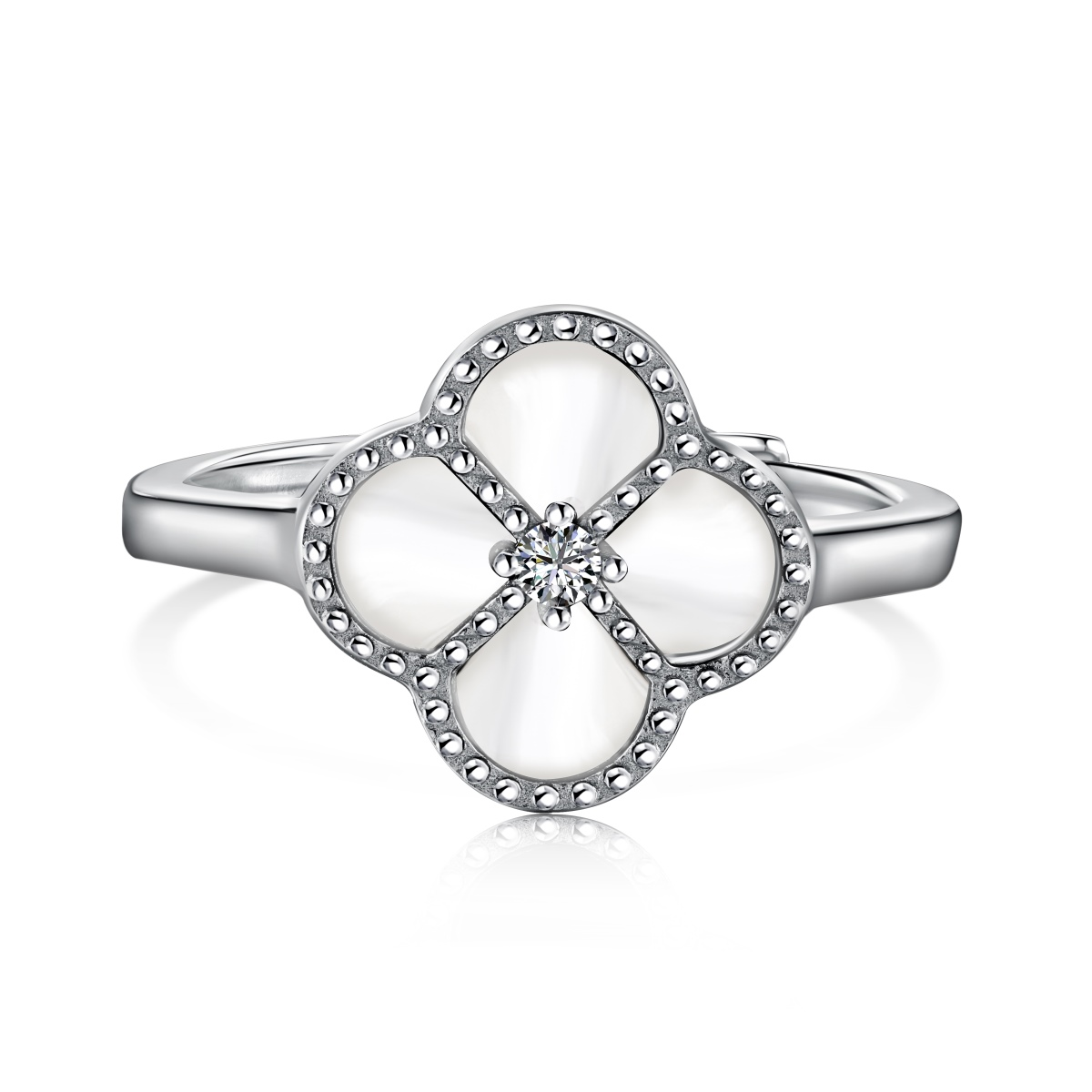 ZAINA™ Clover Sterling Silver Ring ♣️