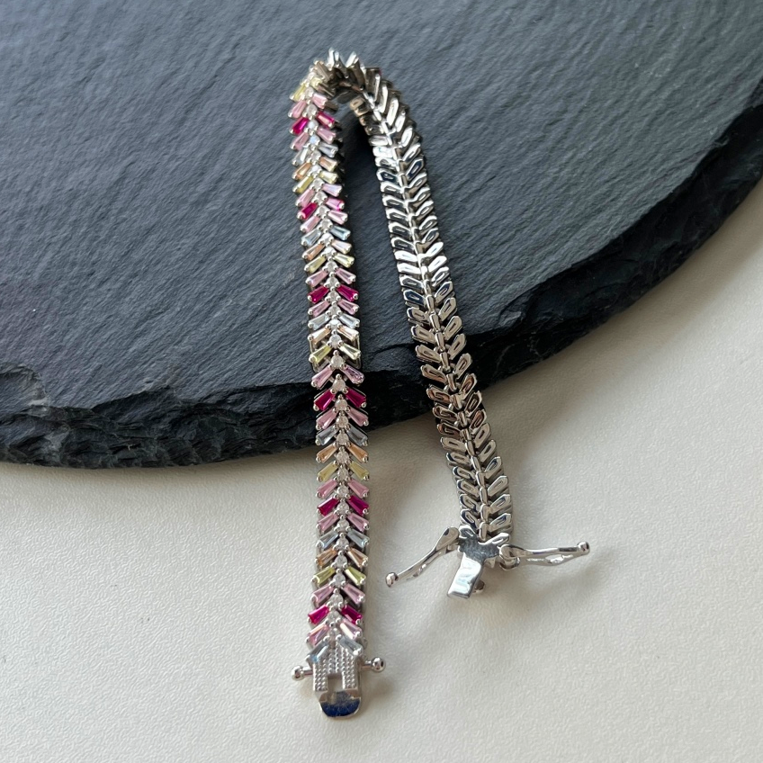 ZAINA™ Aurora Sterling Silver Bracelet 🌈