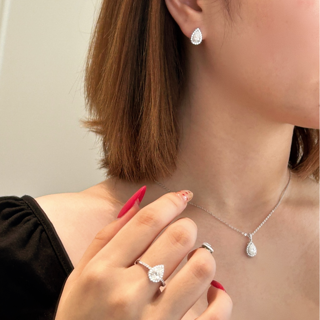 ZAINA™ Drop Sterling Silver Stud Necklace 💧