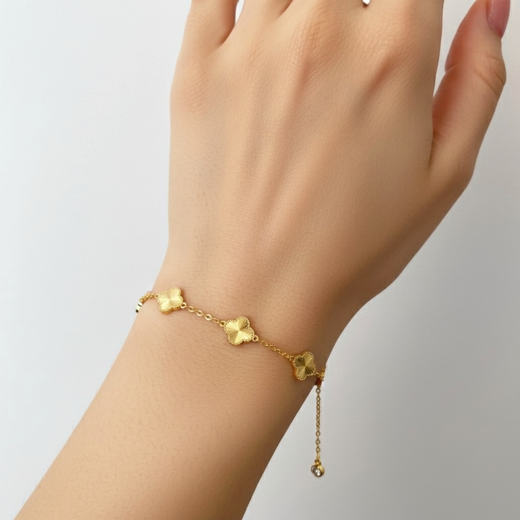 ZAINA™ Gold Leaf Sterling Silver Bracelet 💛