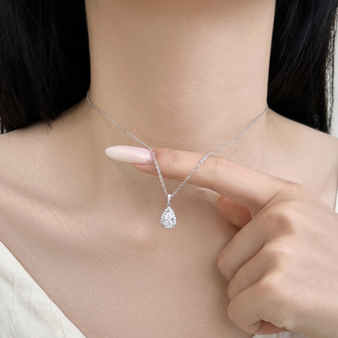 ZAINA™ Drop Sterling Silver Stud Necklace 💧