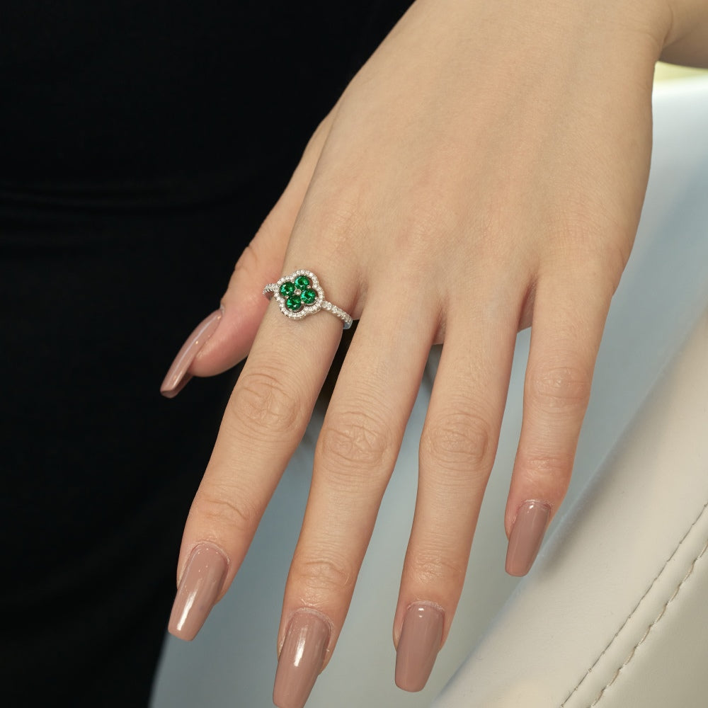 ZAINA JEWEL™ Opulent Clover Ring 🍀