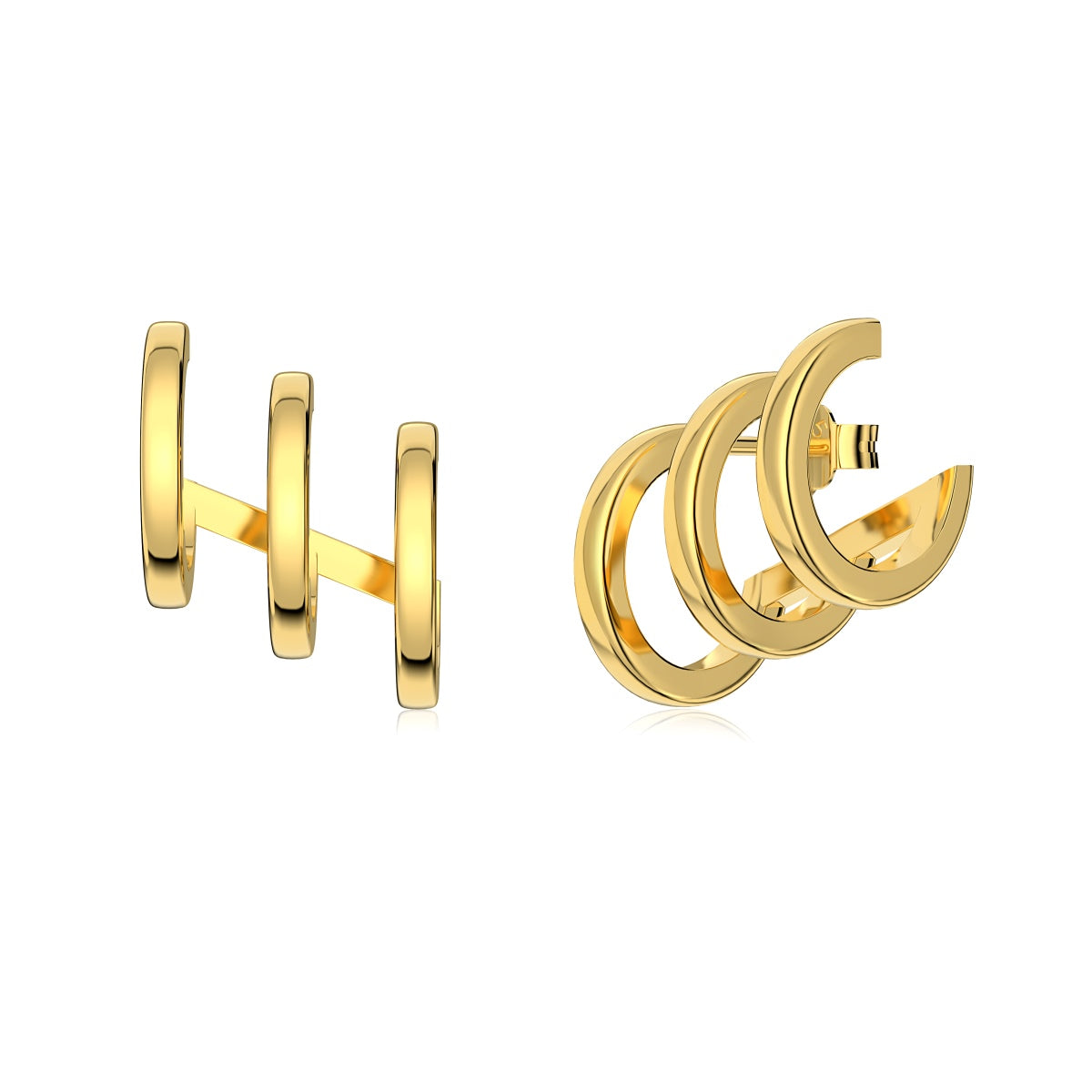 ZAINA™ Silver Triad Earrings 🔱