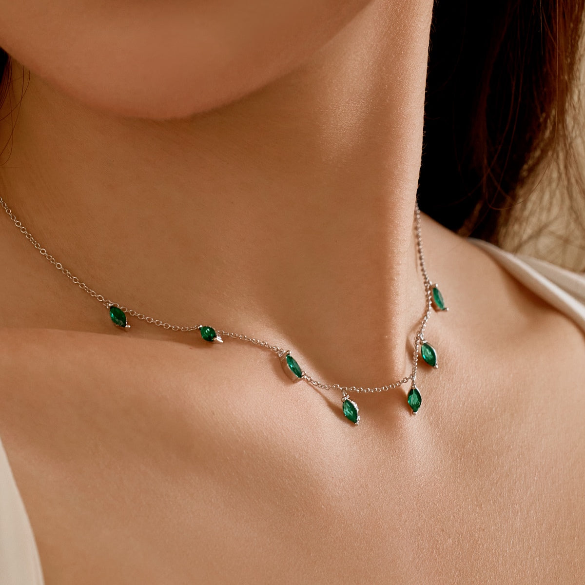 ZAINA™ Emerald Vine Necklace 🌿