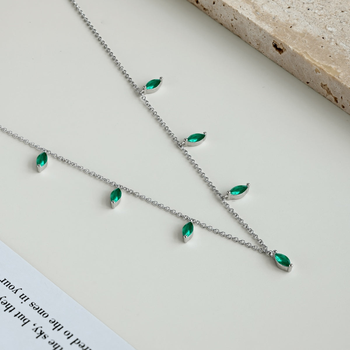 ZAINA™ Emerald Vine Necklace 🌿