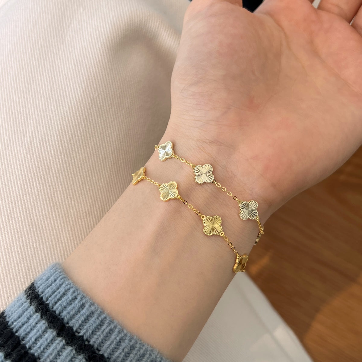 ZAINA JEWEL™ Golden Clover Bracelet 💛