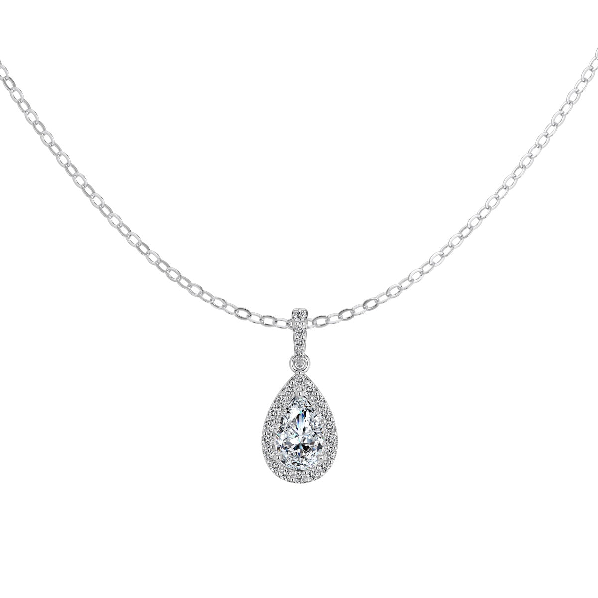 ZAINA™ Drop Sterling Silver Stud Necklace 💧