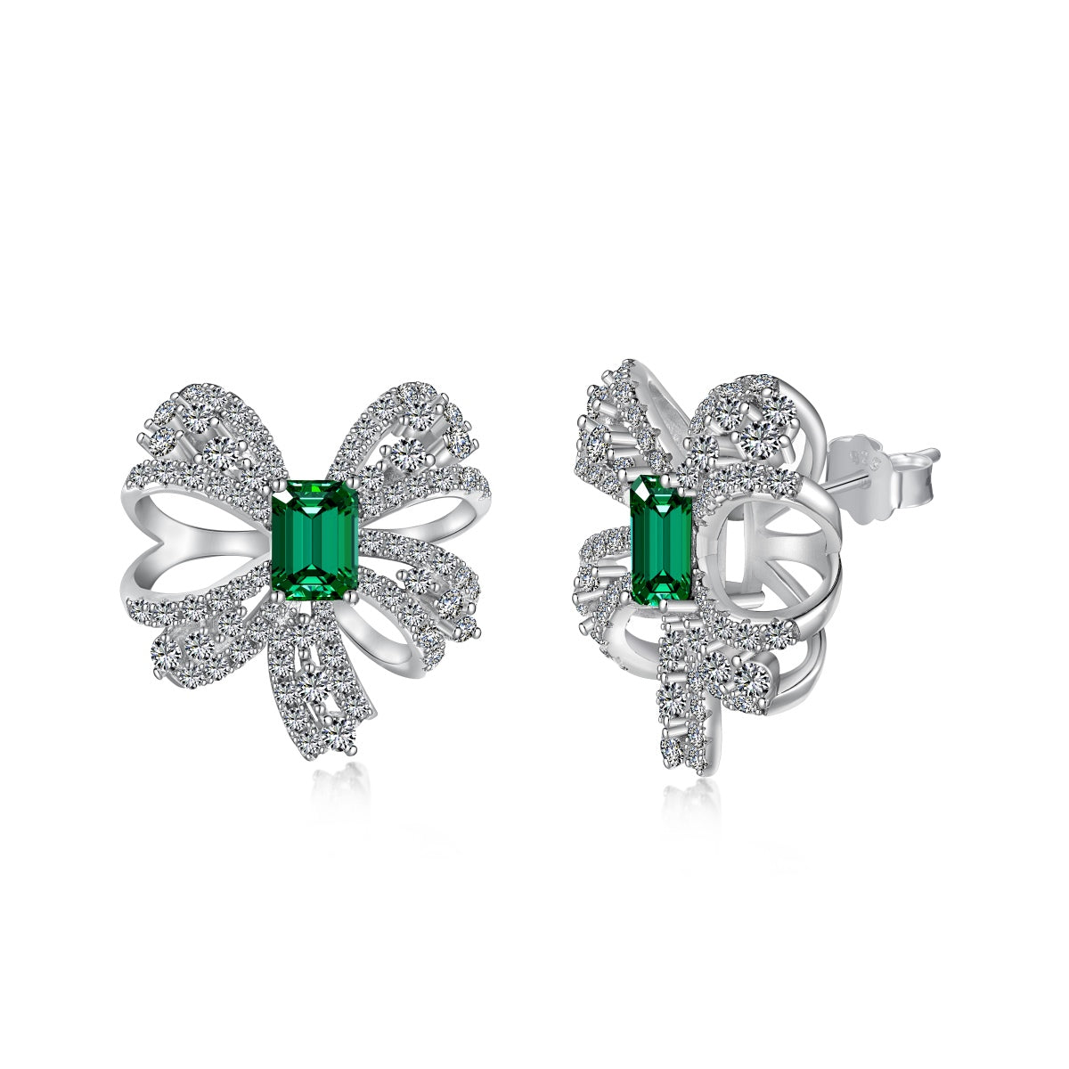 ZAINA JEWEL™ Emerald Bow Earrings 💚