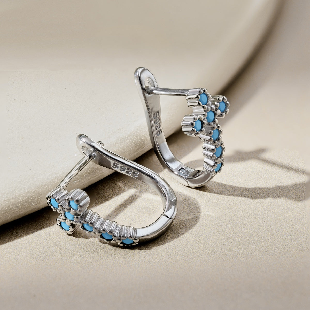ZAINA™ Turquoise Cross Sterling Silver Earrings ✝️