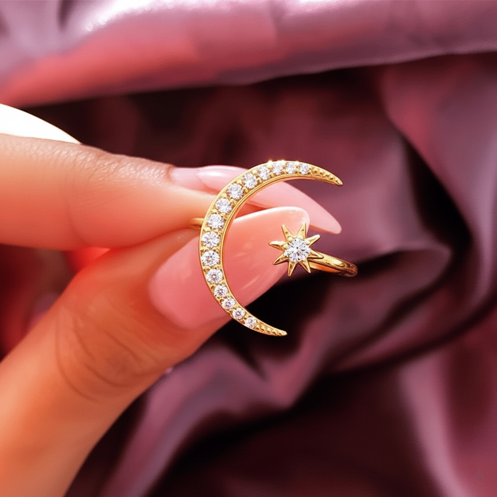 ZAINA™ Crescent Sterling Silver Ring 🌙
