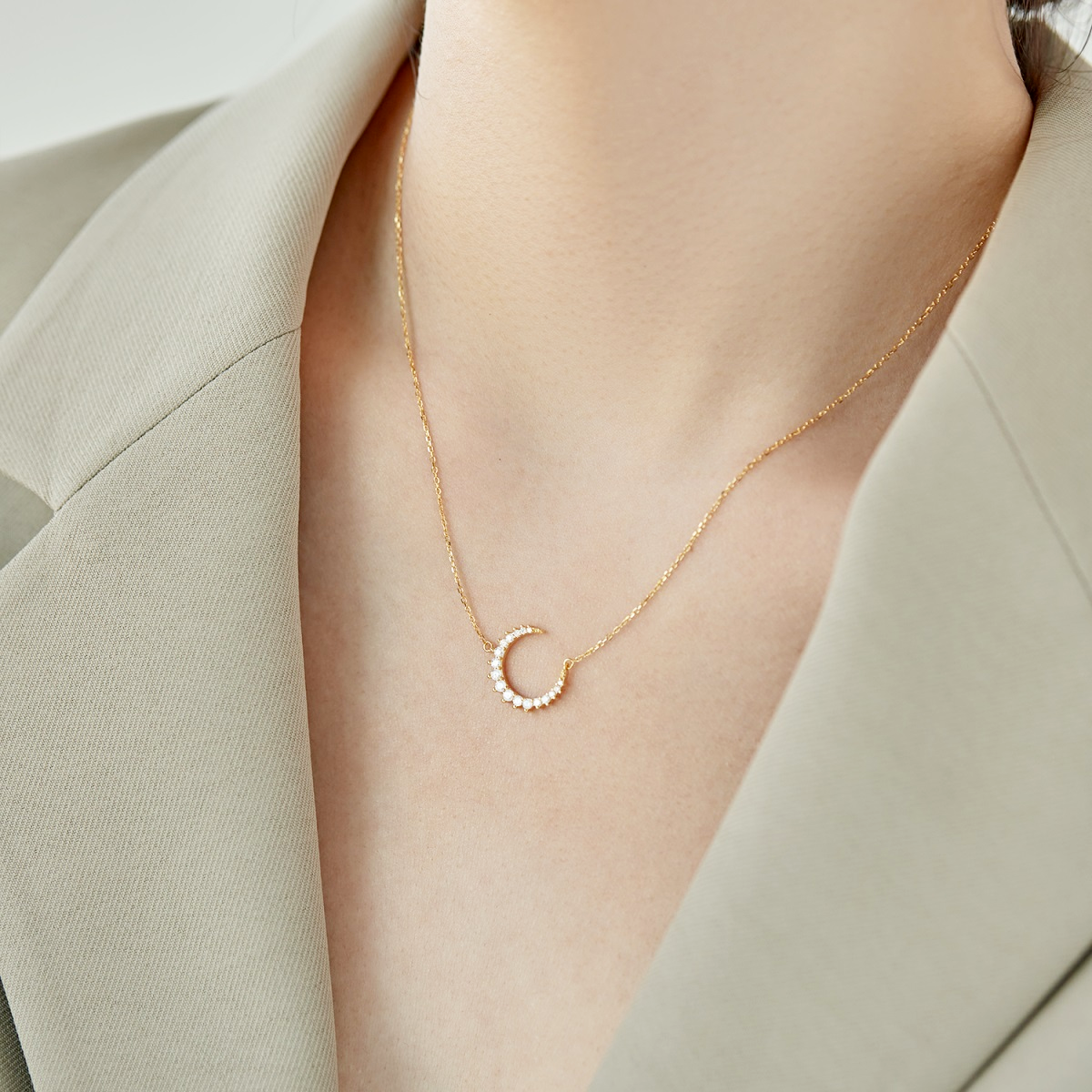 ZAINA™ Moonlit Sterling Silver Necklace 🌙