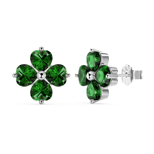 ZAINA™ Luck Heart Stud Earrings 🍀