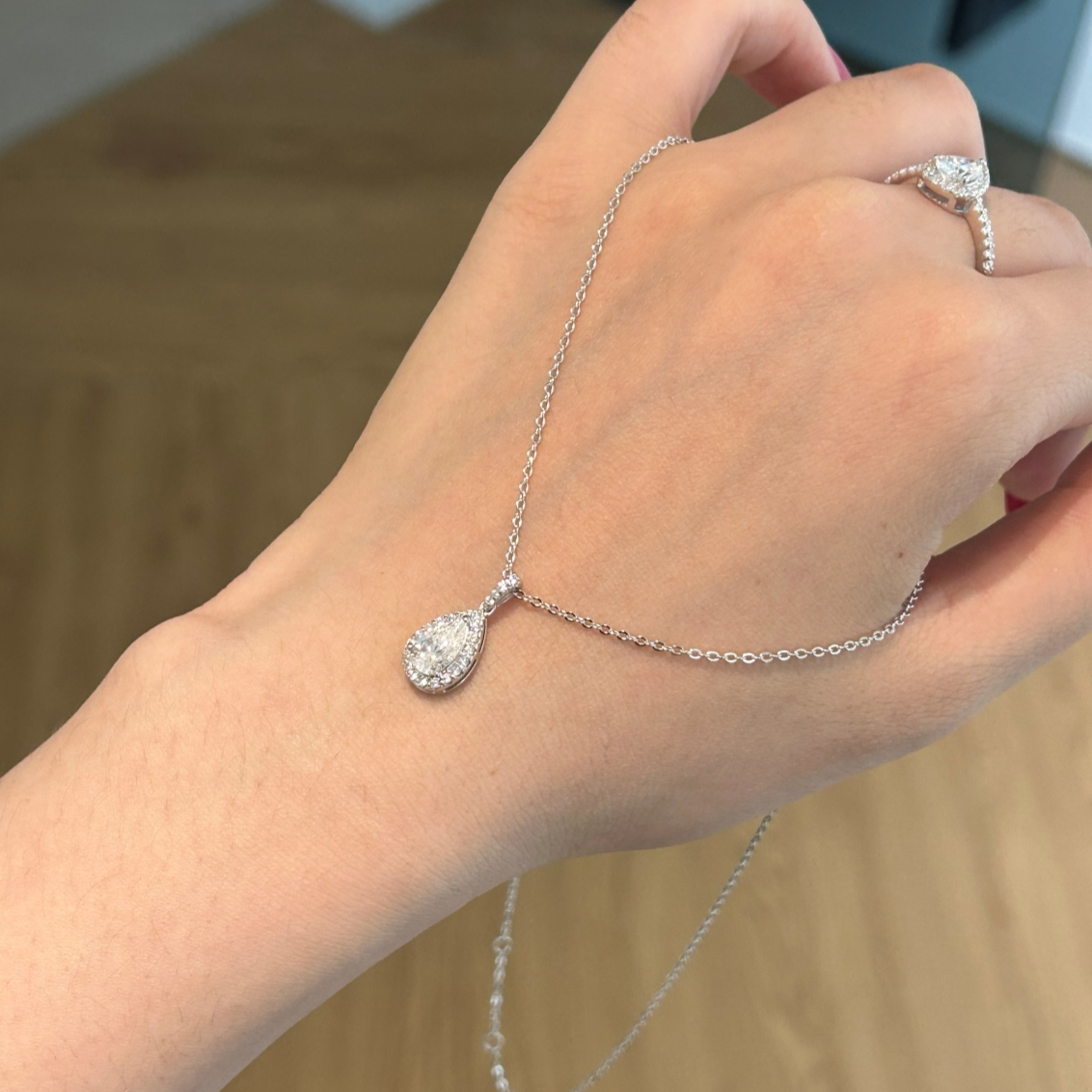 ZAINA™ Drop Sterling Silver Stud Necklace 💧