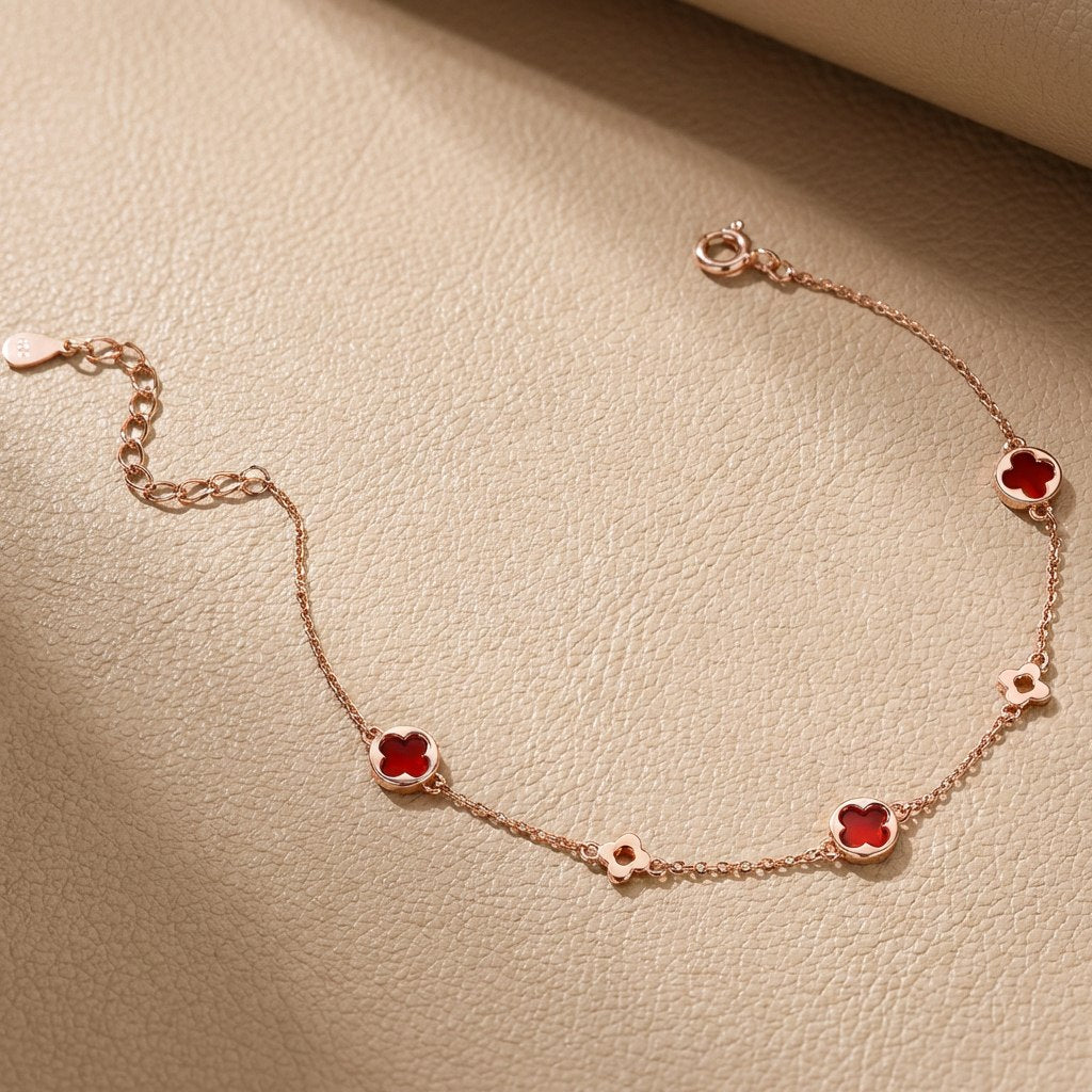 ZAINA™ Red Clover Bracelet
