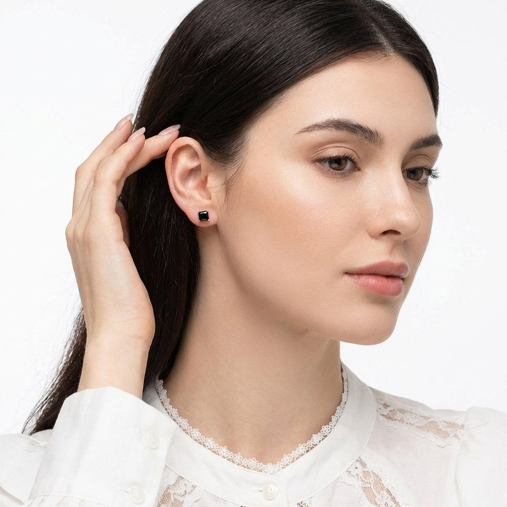 ZAINA™ Black Onyx Stud Earrings