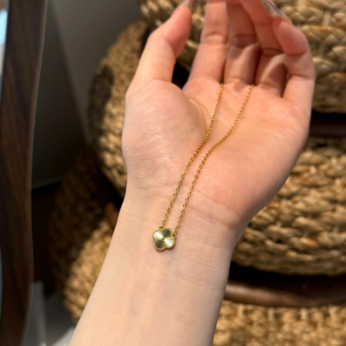 ZAINA™ Gold Clover Sterling Silver Necklace ⚜️