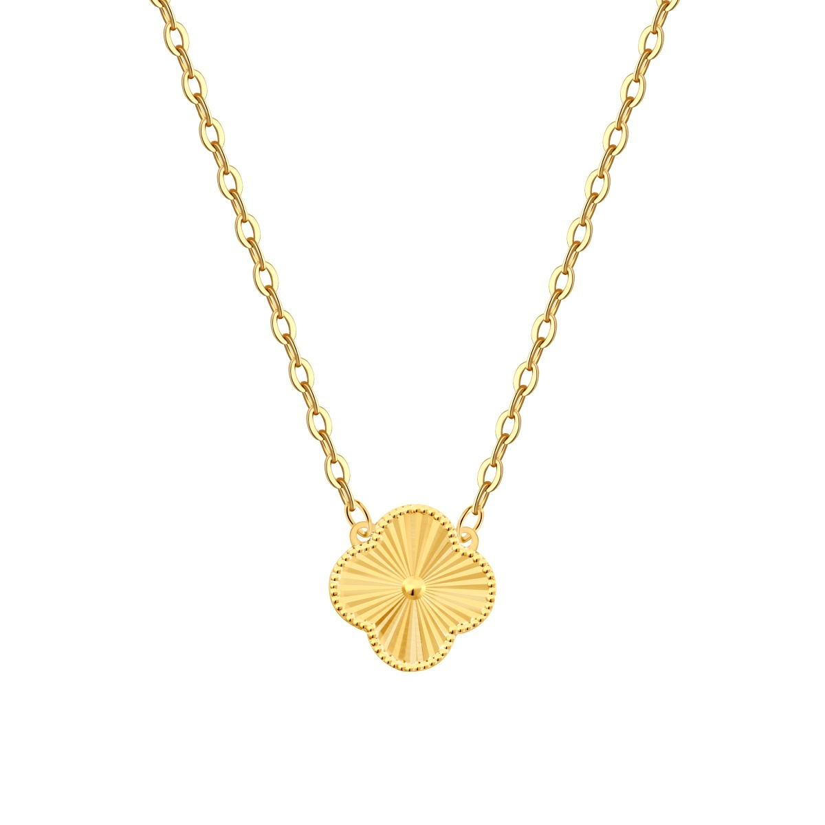 ZAINA™ Gold Clover Sterling Silver Necklace ⚜️